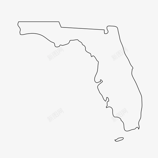 佛罗里达地图州图标svg_新图网 https://ixintu.com 佛罗里达 地图 州 美利坚合众国 美国