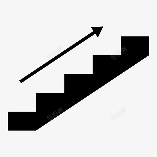 楼上楼梯台阶图标svg_新图网 https://ixintu.com 台阶 楼上 楼梯