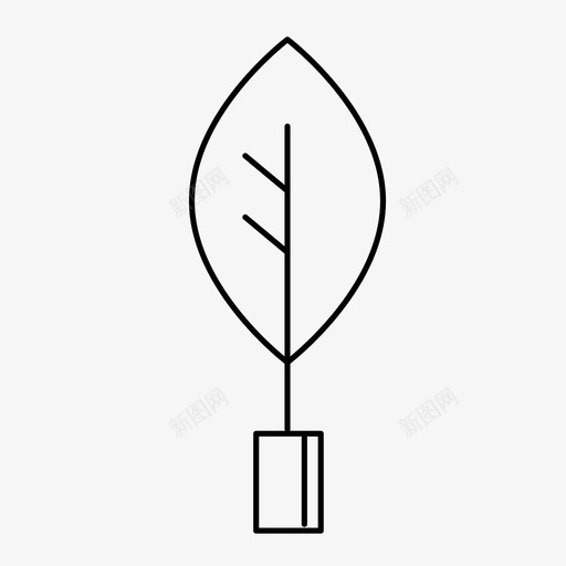 盆栽植物叶子树叶图标svg_新图网 https://ixintu.com 叶子 树叶 树木 森林为树木 盆栽植物 自然