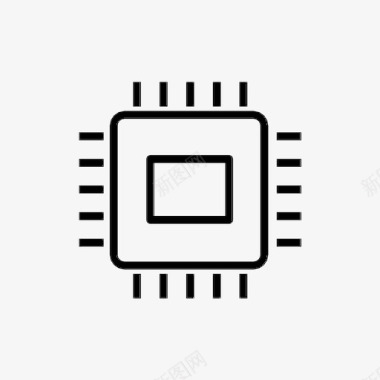 微芯片电路元件图标图标