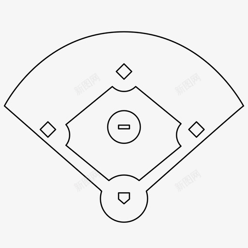 棒球场球棒钻石图标svg_新图网 https://ixintu.com 棒球场 球棒 钻石