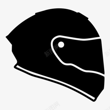 摩托车头盔防护赛车头盔图标图标