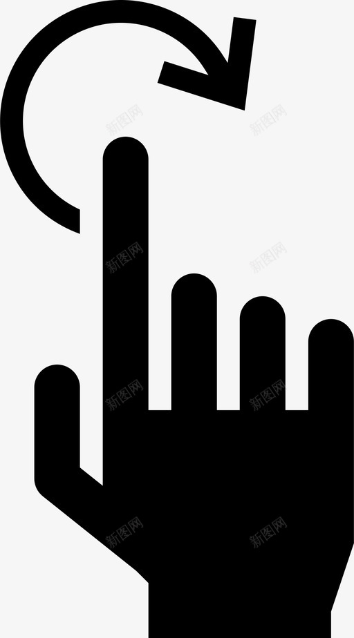 手指旋转圆圈手图标svg_新图网 https://ixintu.com 圆圈 屏幕 手 手指旋转 触摸 转动