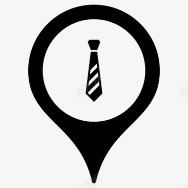 领带服装店地图标记图标