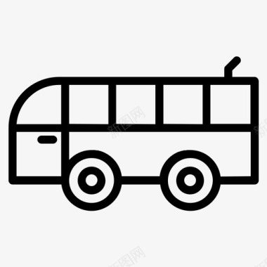 公共汽车城市公共汽车乘车图标图标