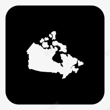 加拿大国家位置图标图标