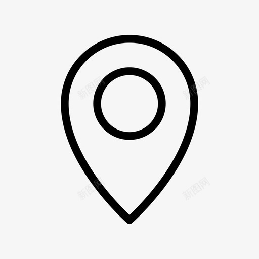 地图针位置定位器图标svg_新图网 https://ixintu.com 位置 地图针 定位器 目标