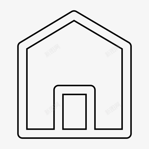 房屋建筑住宅图标svg_新图网 https://ixintu.com 住宅 常用图标 建筑 房地产 房屋