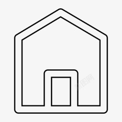 地产常用小房屋建筑住宅图标高清图片