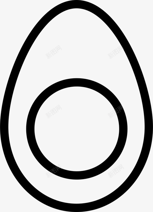鸡蛋鸡肉食物图标svg_新图网 https://ixintu.com 半个鸡蛋 各种各样的食物图标 蛋黄 食物 鸡肉 鸡蛋