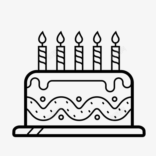 生日蛋糕周年纪念蜡烛图标svg_新图网 https://ixintu.com 周年纪念 生日蛋糕 蜡烛