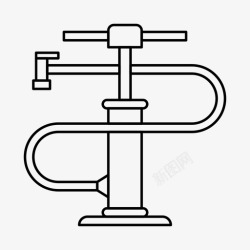 打气筒图标自行车打气筒自行车泵自行车图标高清图片