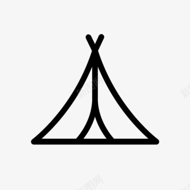 帐篷活动露营图标图标