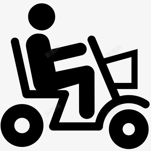 电动轮椅残疾人老年人图标svg_新图网 https://ixintu.com 交通工具 机动滑板车 残疾人 电动轮椅 老年人