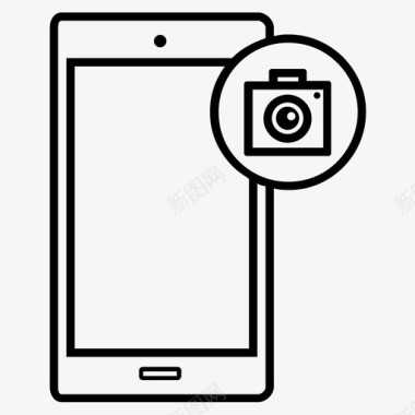 智能手机摄像头照相手机照片图标图标