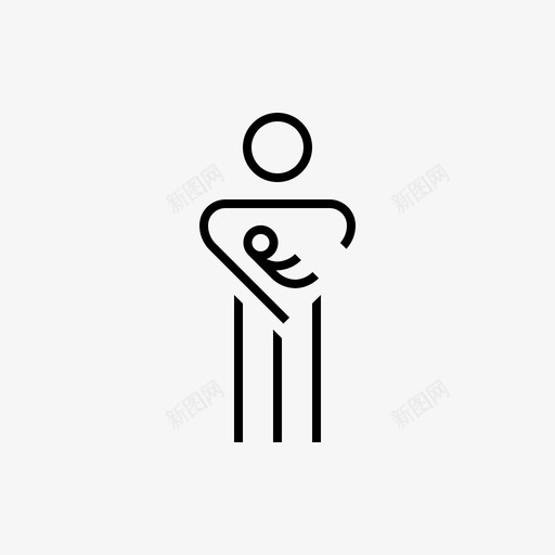 抱着孩子孩子男人图标svg_新图网 https://ixintu.com 孩子 寻路 抱着孩子 男人