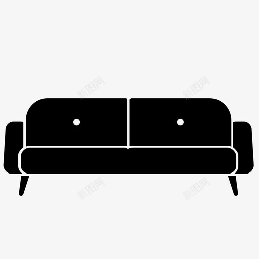 沙发客厅休息室图标svg_新图网 https://ixintu.com 中世纪现代 休息室 客厅 沙发