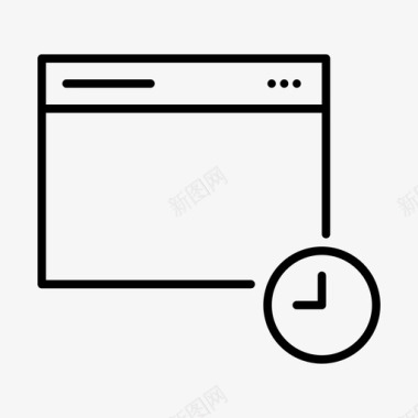 挂起浏览器时钟internet图标图标