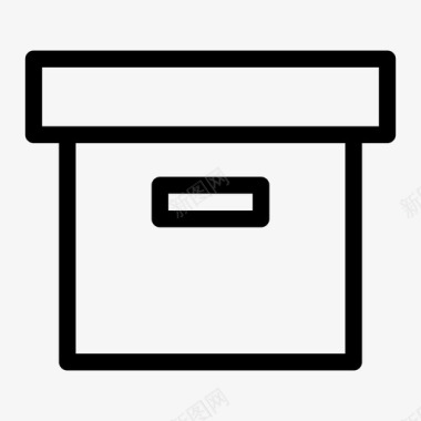档案箱纸板箱文件储存箱图标图标