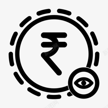 金钱秀印度卢比付款图标图标