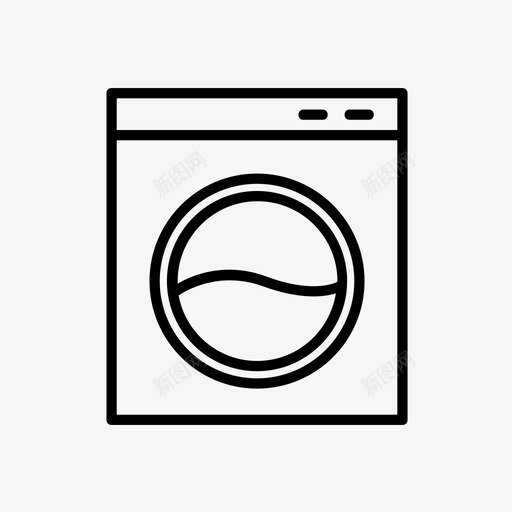 洗衣机清洁衣服图标svg_新图网 https://ixintu.com 洗衣机 清洁 电器 脏衣服 衣服