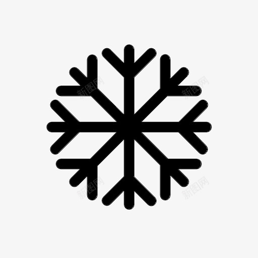 雪花寒冷天气图标svg_新图网 https://ixintu.com 冬季 圣诞节 天气 天气预报 寒冷 雪花