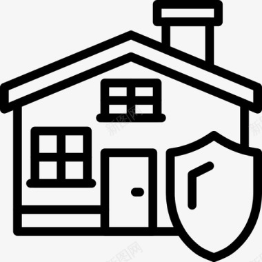 房屋保险保护安全图标图标