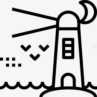 灯塔建筑航海图标图标