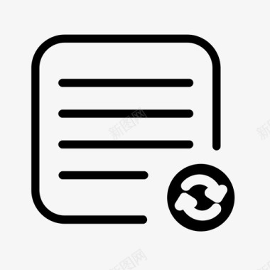 文档刷新证书电子纸张图标图标