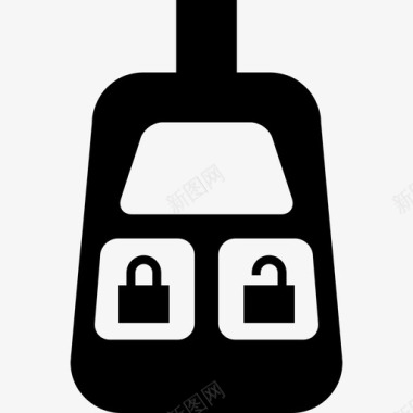 遥控锁安全装置钥匙和锁图标图标