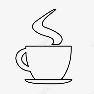 咖啡浓缩咖啡热咖啡图标图标