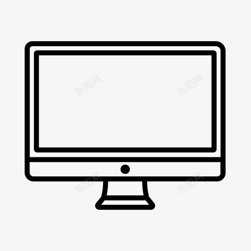 台式电脑家用电脑显示器图标svg_新图网 https://ixintu.com 个人电脑 台式电脑 媒体技术 家用电脑 技术 显示器