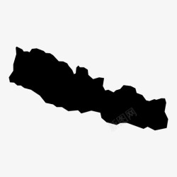尼泊尔地图尼泊尔亚洲国家图标高清图片