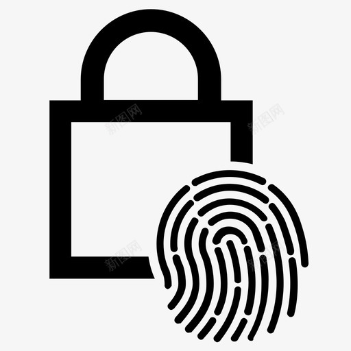 指纹锁身份证安全图标svg_新图网 https://ixintu.com 安全 开锁 指纹锁 身份证