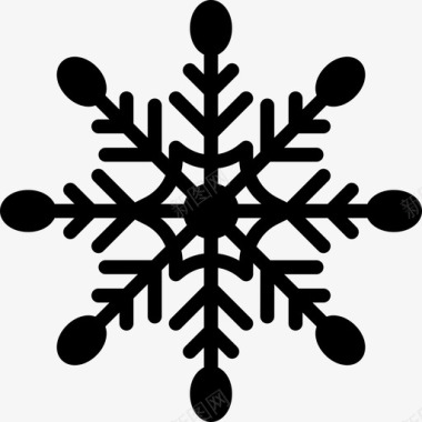 冬季装饰雪花装饰图标图标