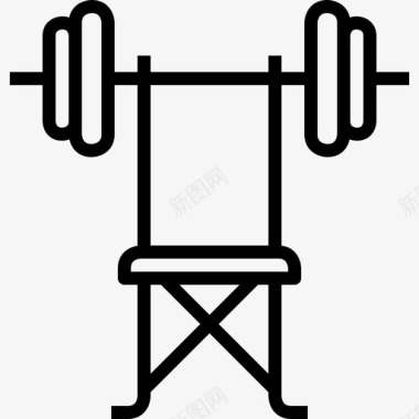 哑铃凳健身肌肉图标图标