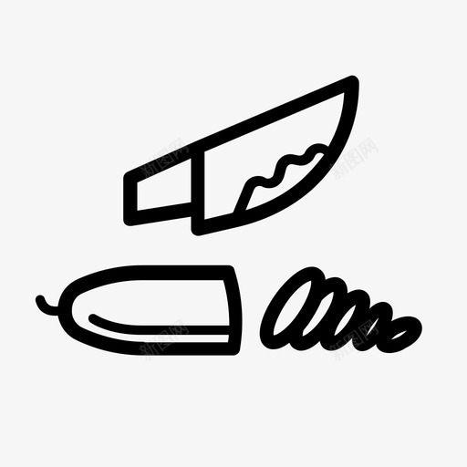 黄瓜切片烹饪切割图标svg_新图网 https://ixintu.com 刀 切割 烹饪 蔬菜准备 黄瓜切片