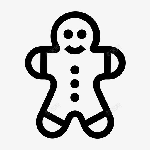 姜饼人糖果饼干图标svg_新图网 https://ixintu.com 圣诞树 圣诞节 姜饼人 糖果 装饰品 零食 饼干