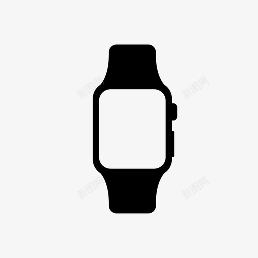 苹果手表iwatch智能手表图标svg_新图网 https://ixintu.com iwatch 可穿戴 小苹果系列 手表 智能手表 苹果手表