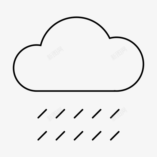 雨云雨云图标svg_新图网 https://ixintu.com 云 天气 常用图标 雨 雨云 风暴