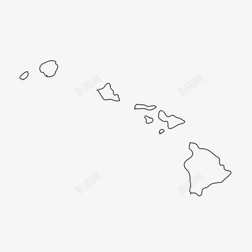 夏威夷地图州图标svg_新图网 https://ixintu.com 地图 夏威夷 州 美利坚合众国 美国
