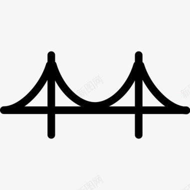 桥建筑河桥图标图标