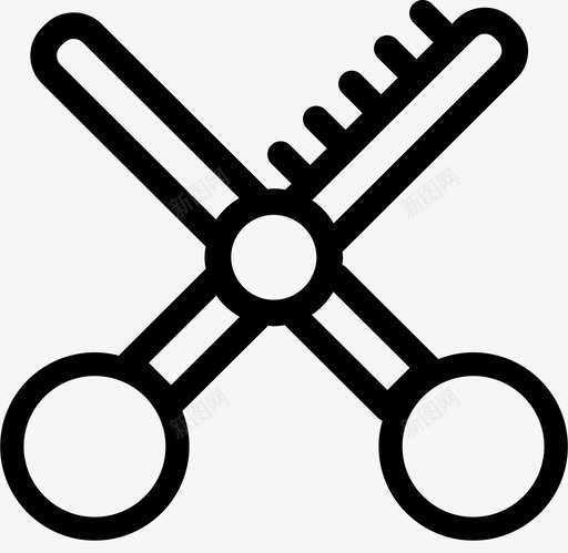 稀释剪刀剪头发图标svg_新图网 https://ixintu.com 剪 头发 沙龙 稀释剪刀 美容图标 造型师