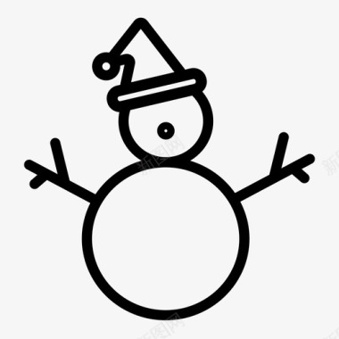 雪人圣诞节乐趣图标图标