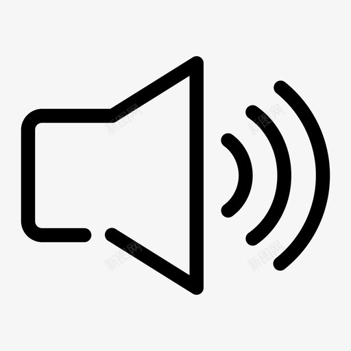 音量满能量高图标svg_新图网 https://ixintu.com 声音 扬声器 按钮 能量 音量满 高