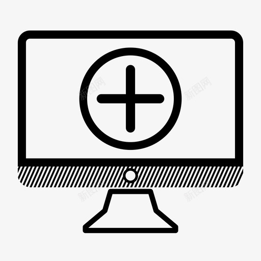 添加监视器添加计算机监视器图标svg_新图网 https://ixintu.com 桌面监视器 添加 添加监视器 计算机监视器