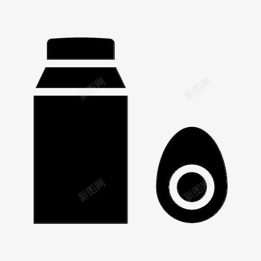 鸡蛋和牛奶食品包装图标svg_新图网 https://ixintu.com 包装 四包 食品 鸡蛋和牛奶