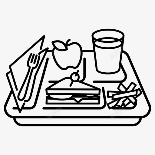餐盘自助餐厅饮食图标svg_新图网 https://ixintu.com 三明治 健康食品 外卖 自助餐厅 餐盘 饮食