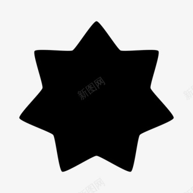 星7个尖的几何的图标图标