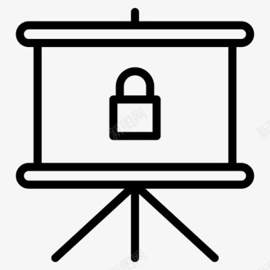 安全演示文稿密码保护幻灯片ppt图标图标